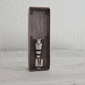 Mud Pie Cosmopolitan Home Monogrammed "M" Bottle Topper